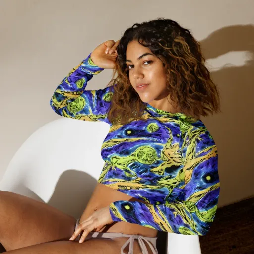 Electric Relic on a Long Sleeve Crop Top