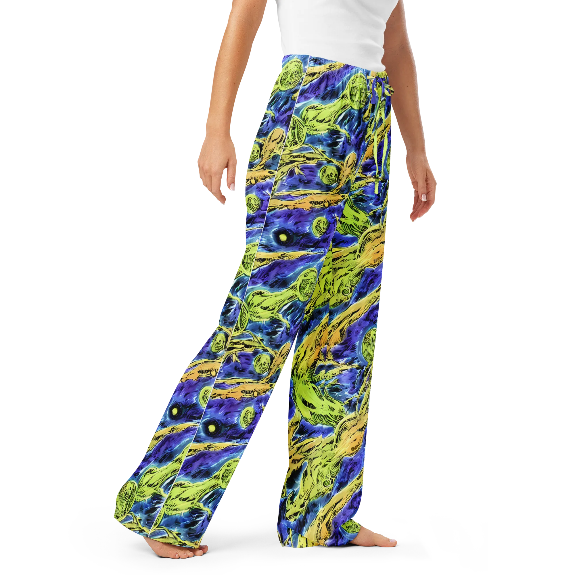 Electric Relic on Women's Pajama Pants — Right Front