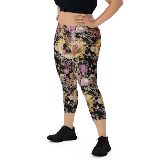Velvet Labyrinth on a Capri Leggings