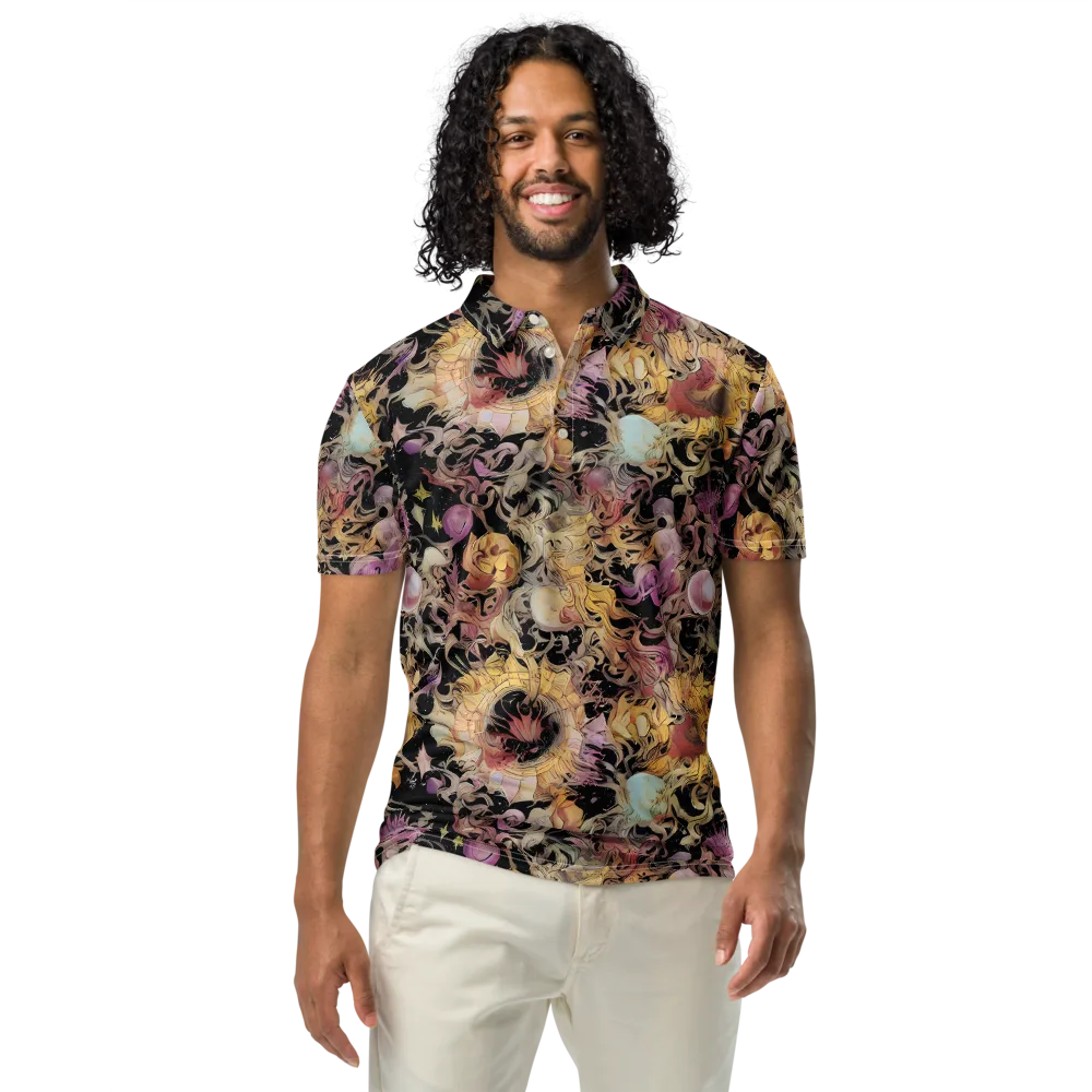 Velvet Labyrinth on Men's Slim Fit Polo Shirt — Front