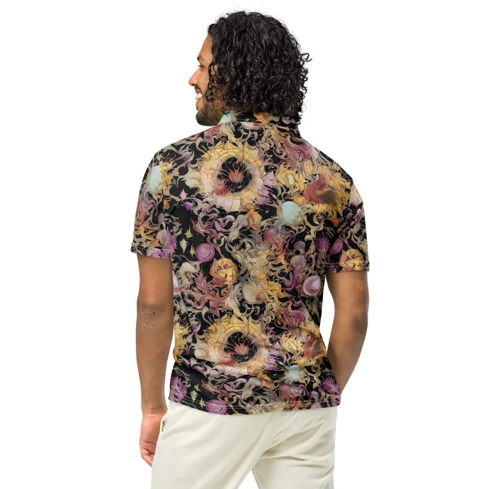 Velvet Labyrinth on Men's Slim Fit Polo Shirt — Back