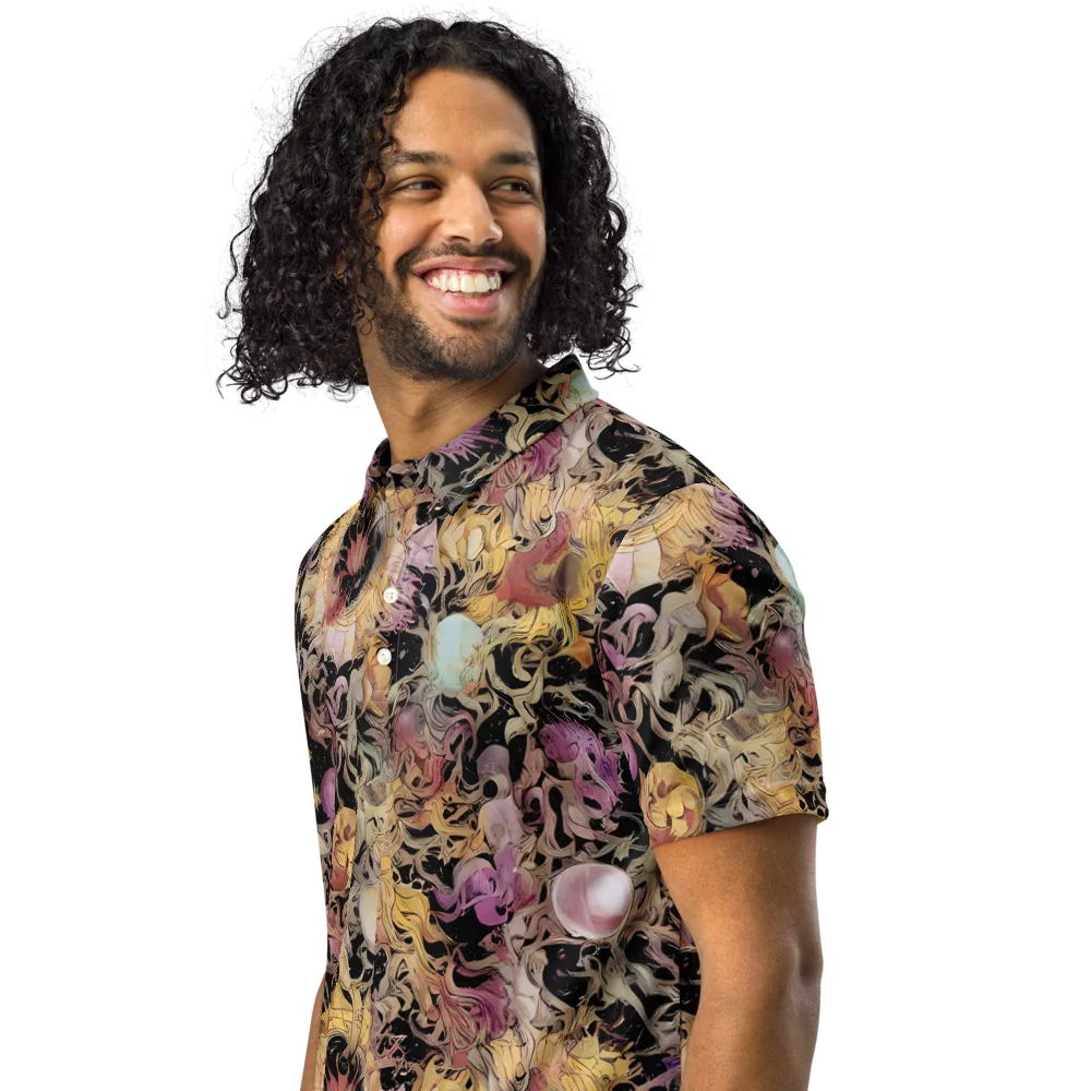 Velvet Labyrinth on Men's Slim Fit Polo Shirt — Left Front