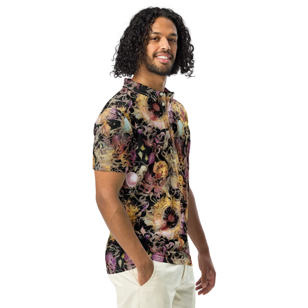 Velvet Labyrinth on Men's Slim Fit Polo Shirt — Right Front