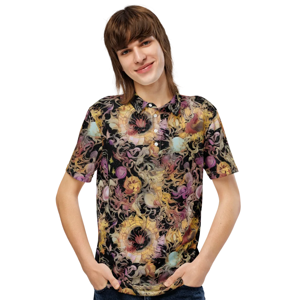 Velvet Labyrinth on Men's Slim Fit Polo Shirt — Front