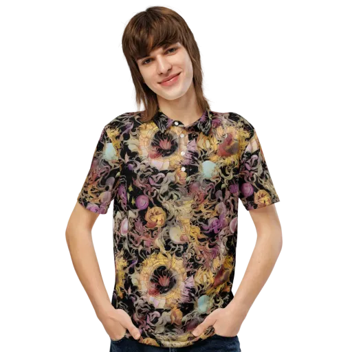 Velvet Labyrinth on a Men's Slim Fit Polo Shirt