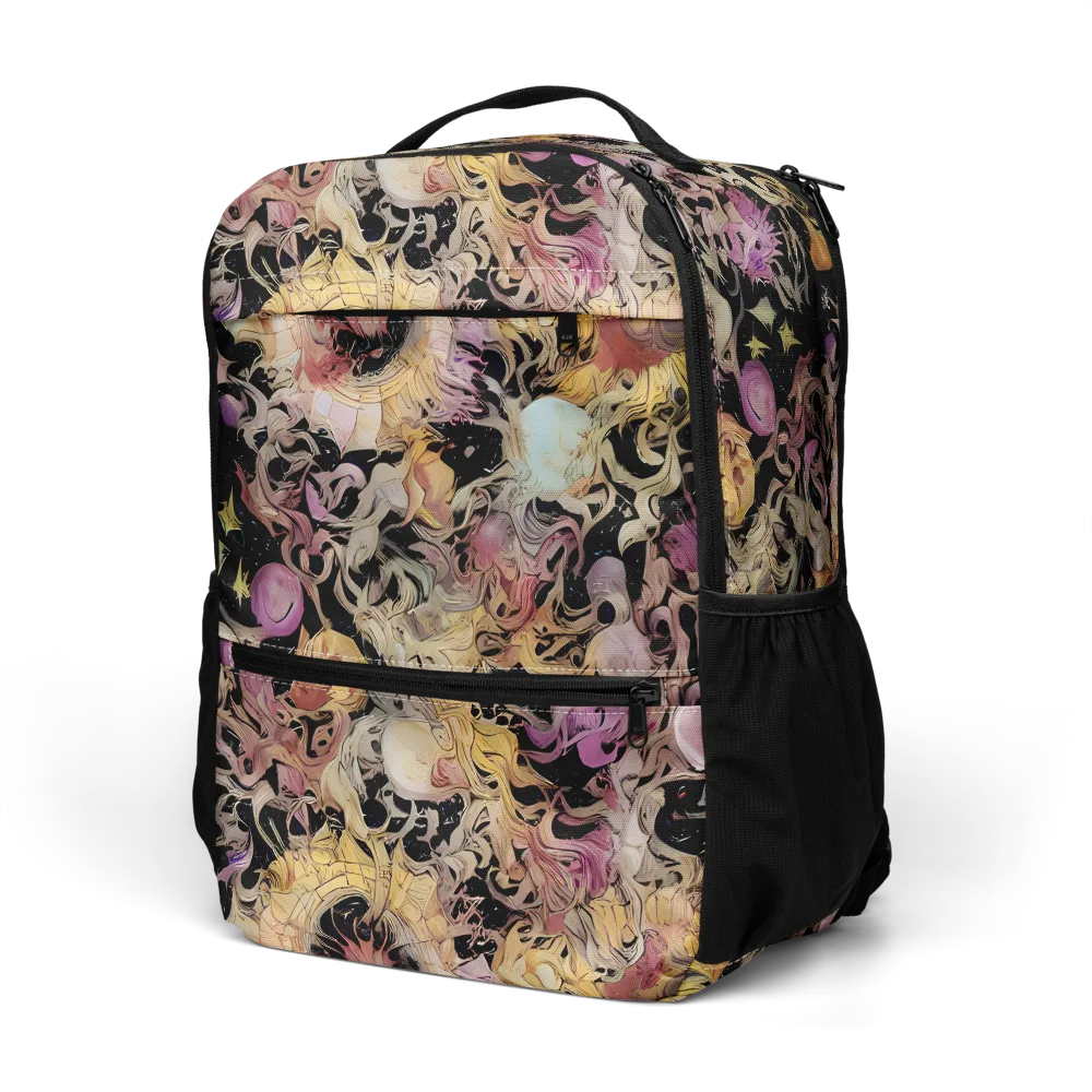 Velvet Labyrinth on Utility Backpack — Left Front