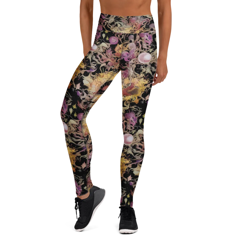 Velvet Labyrinth on Yoga Leggings — Front