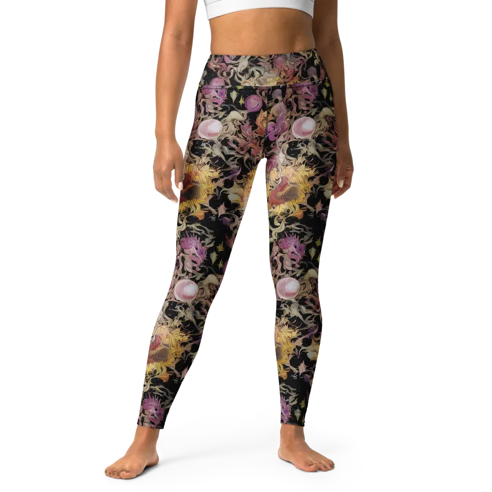 Velvet Labyrinth on Yoga Leggings — Front