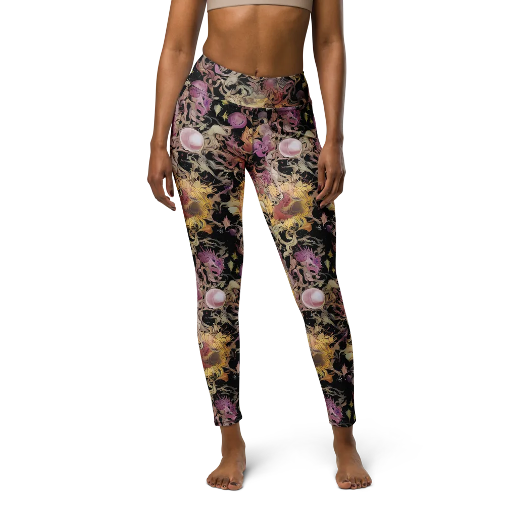 Velvet Labyrinth on Yoga Leggings — Front