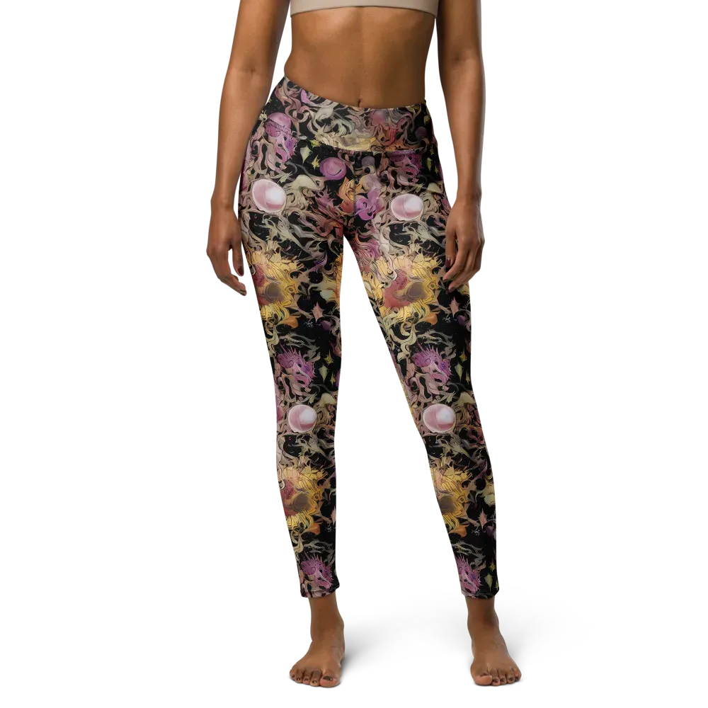 Velvet Labyrinth on Yoga Leggings — Front