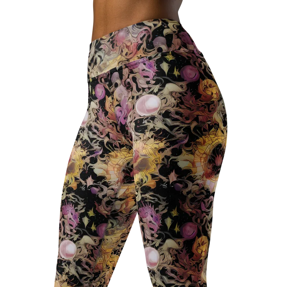 Velvet Labyrinth on Yoga Leggings — Left Front
