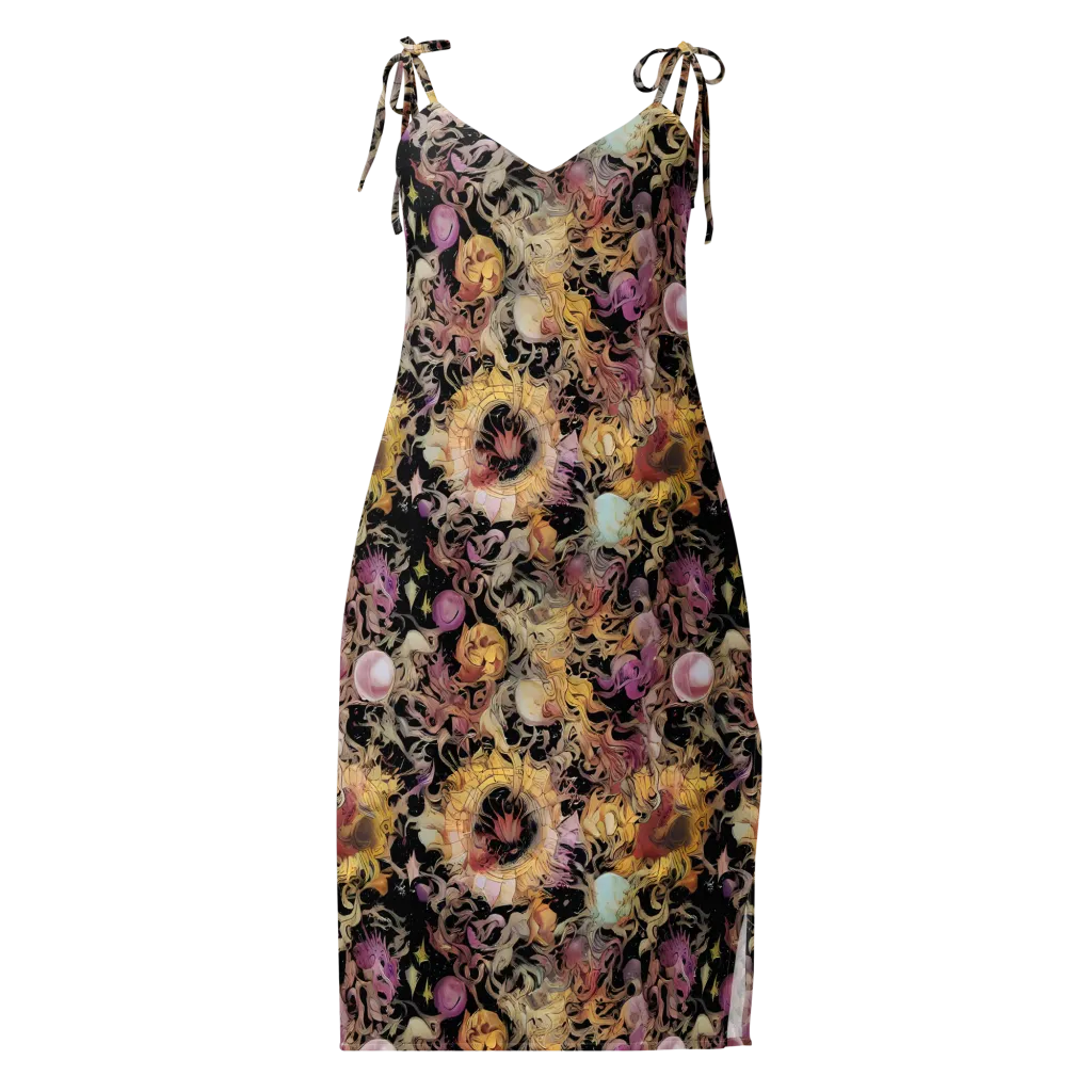 Velvet Labyrinth on Slip Dress — Front