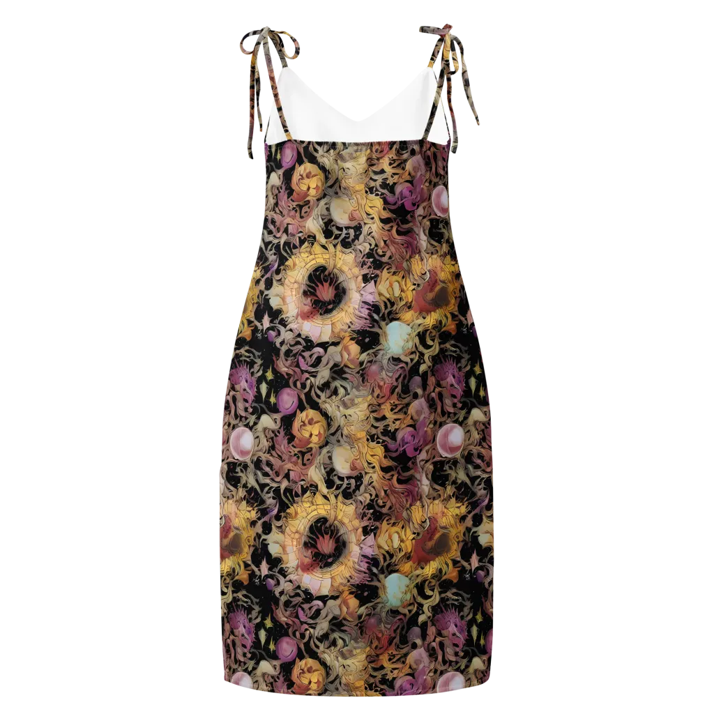 Velvet Labyrinth on Slip Dress — Back