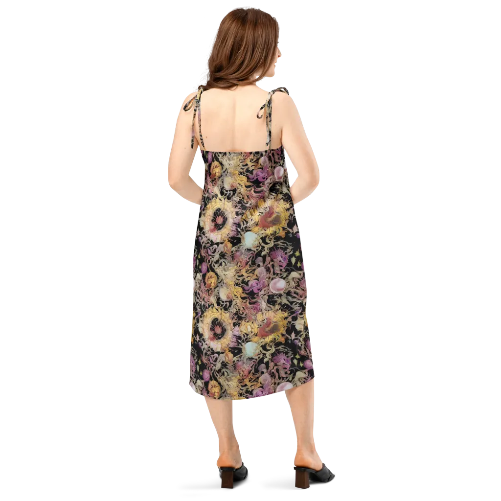 Velvet Labyrinth on Slip Dress — Back
