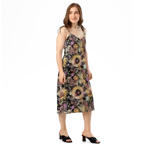 Velvet Labyrinth on a Slip Dress