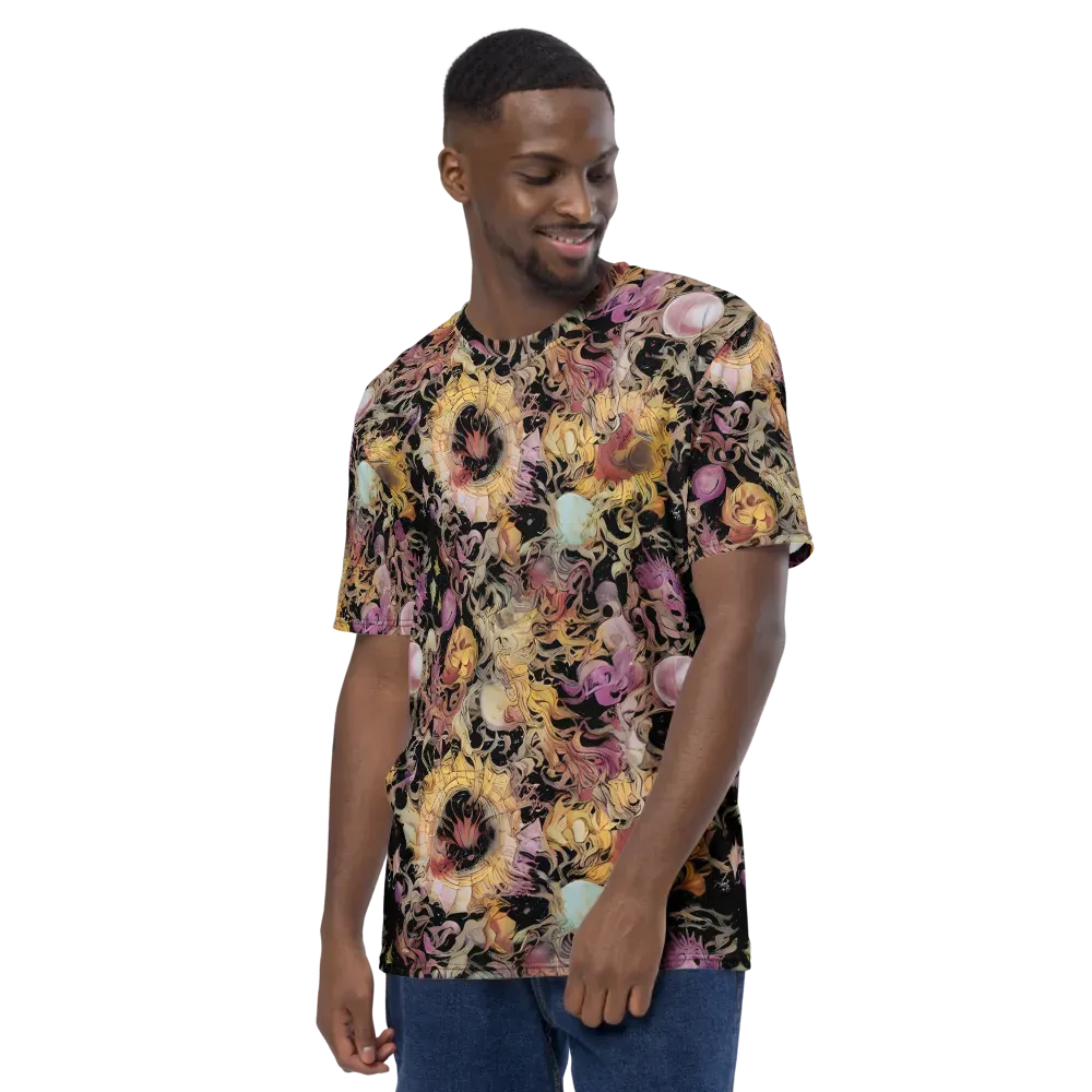 Velvet Labyrinth on Men's Crew Neck T-Shirt — Left