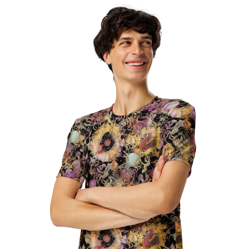 Velvet Labyrinth on Men's Crew Neck T-Shirt — Left Front