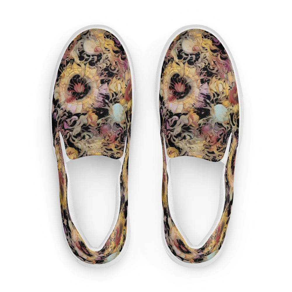 Velvet Labyrinth on Men's Slip-On Canvas Shoes — Front