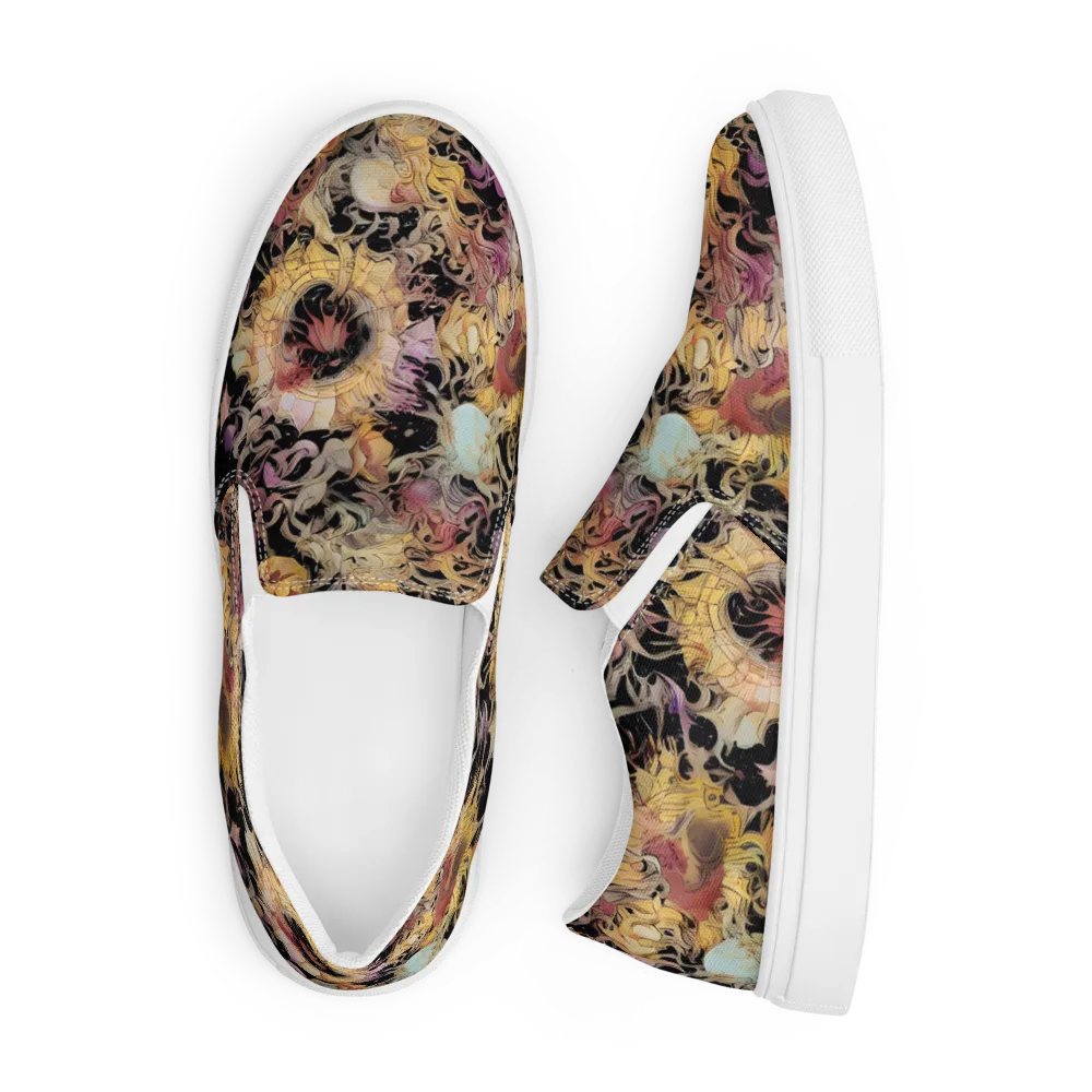 Velvet Labyrinth on Men's Slip-On Canvas Shoes — Front