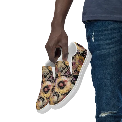 Velvet Labyrinth on a Men's Slip-On Canvas Shoes