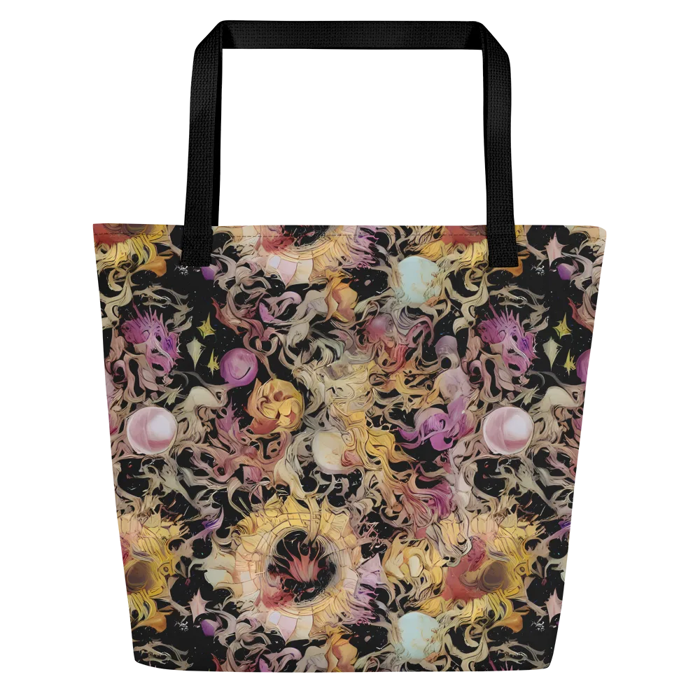 Velvet Labyrinth on Large Tote Bag W/ Pocket — Front