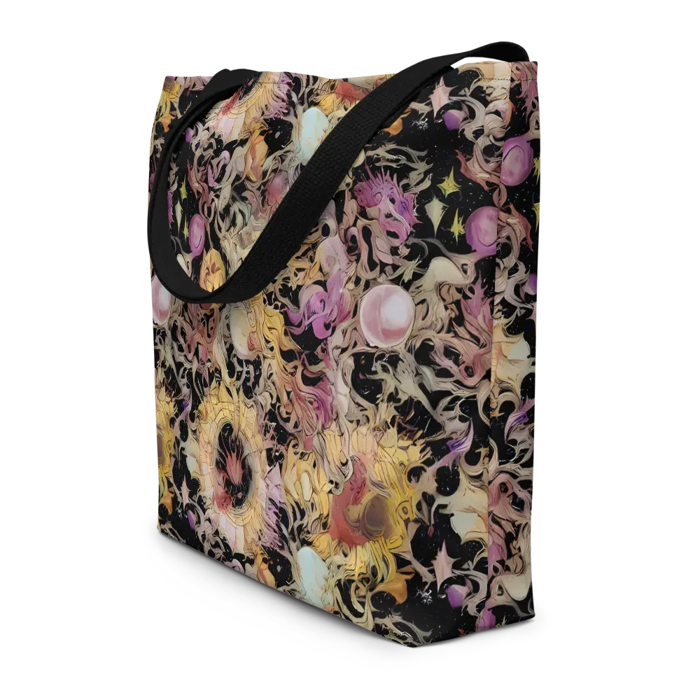 Velvet Labyrinth on Large Tote Bag W/ Pocket — Front