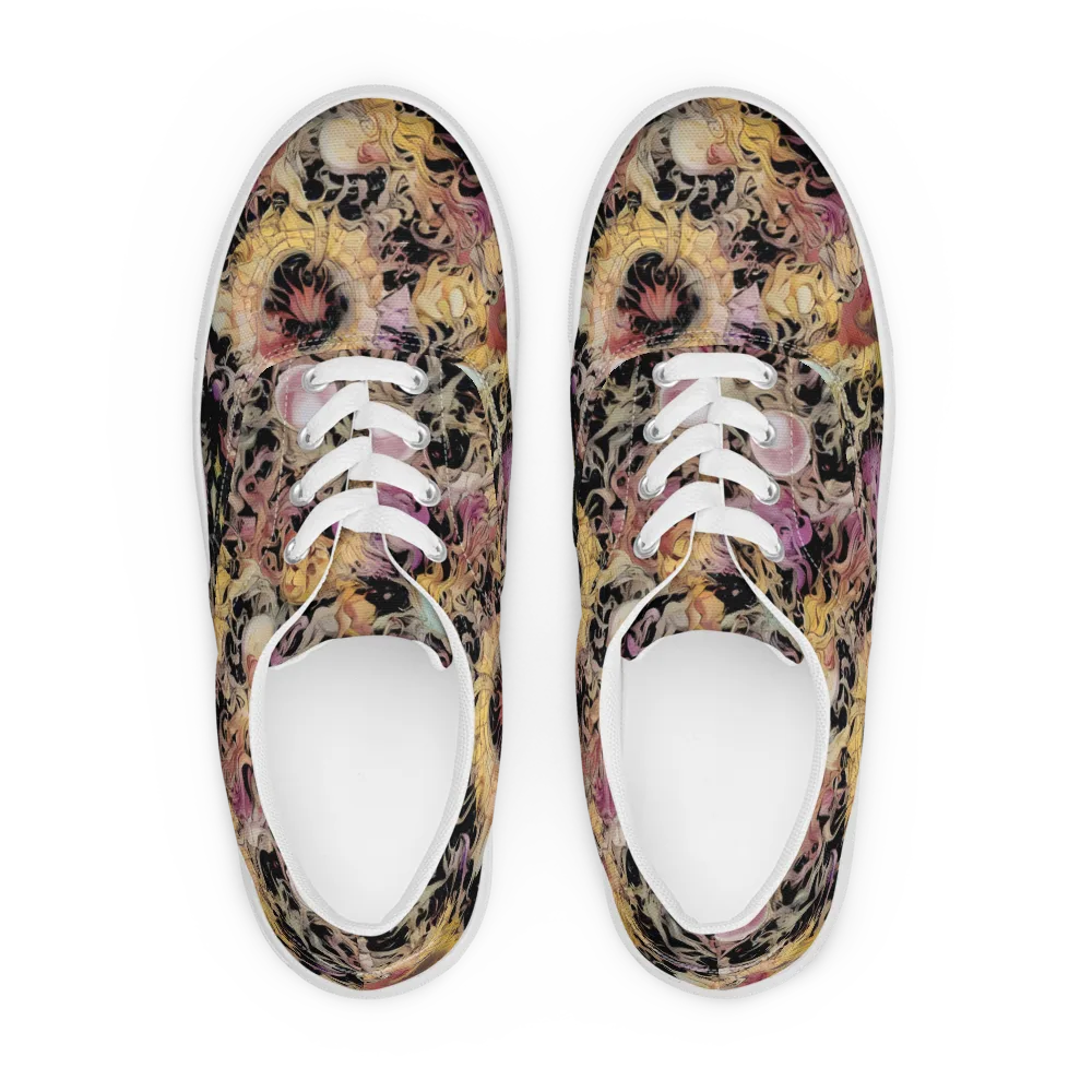 Velvet Labyrinth on Men's Lace-Up Canvas Shoes — Front