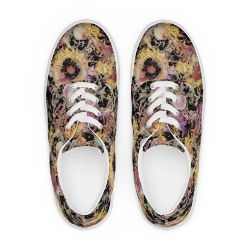 Velvet Labyrinth on a Men's Lace-Up Canvas Shoes