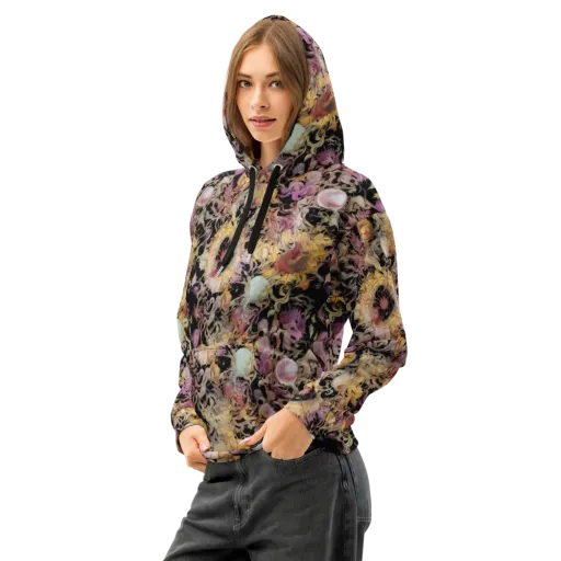 Velvet Labyrinth on a Cotton Hoodie