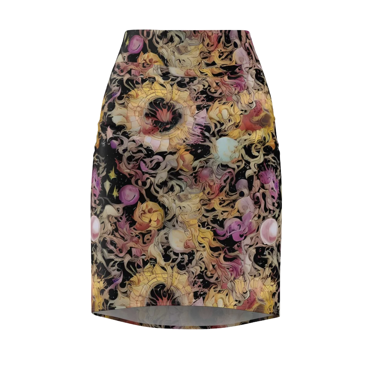 Velvet Labyrinth on Pencil Skirt — Front