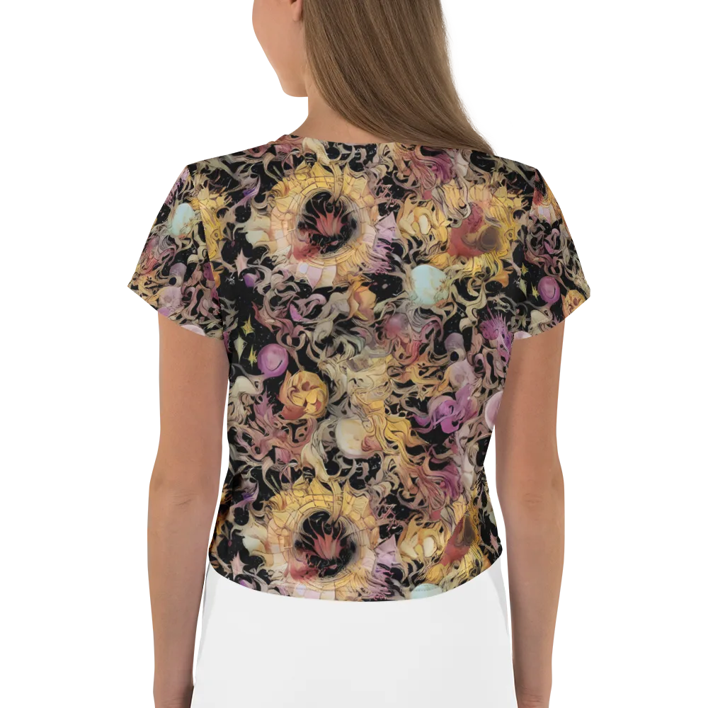Velvet Labyrinth on Crop Tee — Back
