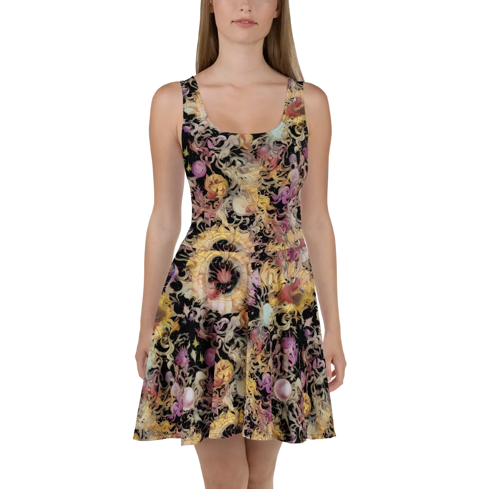Velvet Labyrinth on Skater Dress — Front