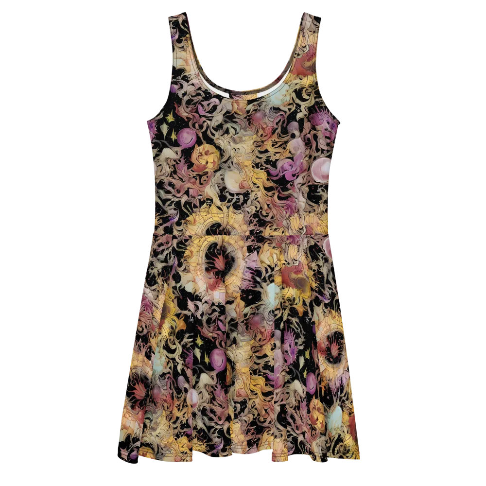 Velvet Labyrinth on Skater Dress — Front