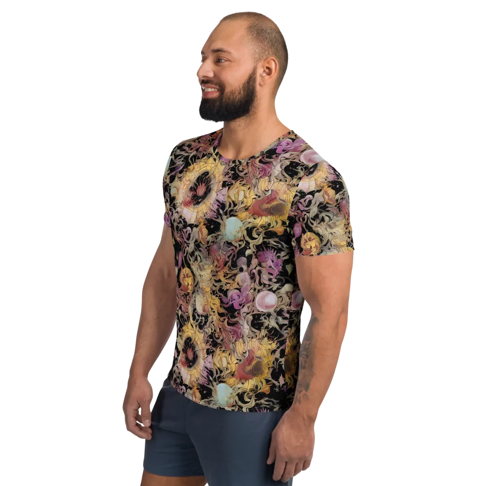 Velvet Labyrinth on Men's Athletic T-Shirt — Left