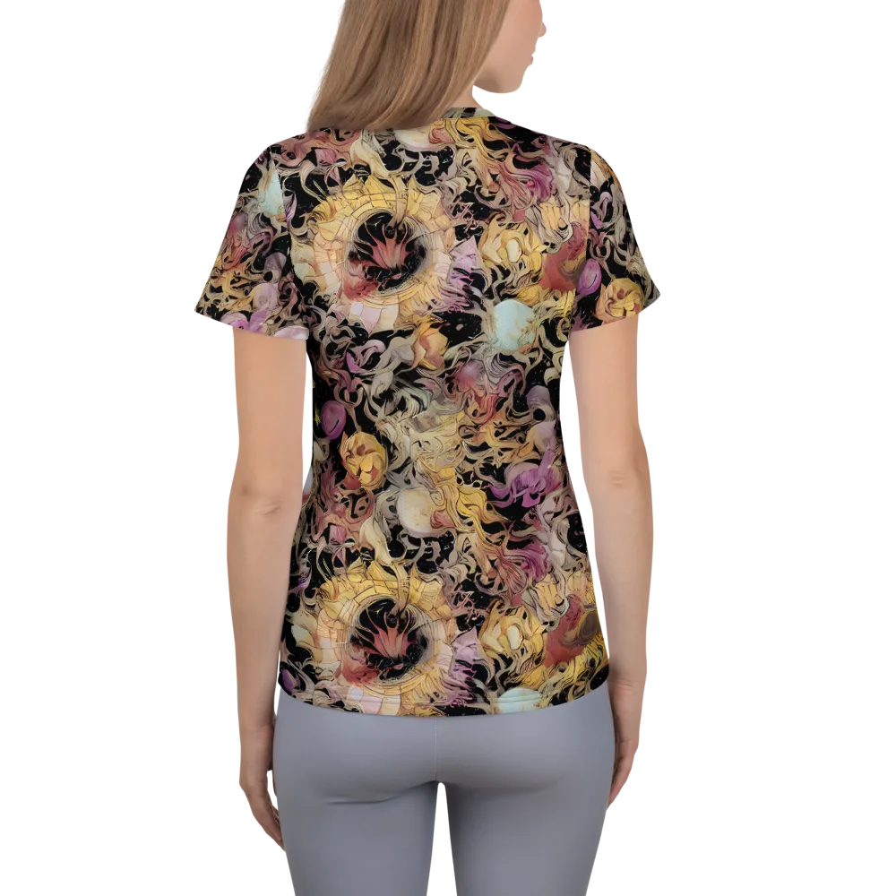 Velvet Labyrinth on Women's Athletic T-Shirt — Back