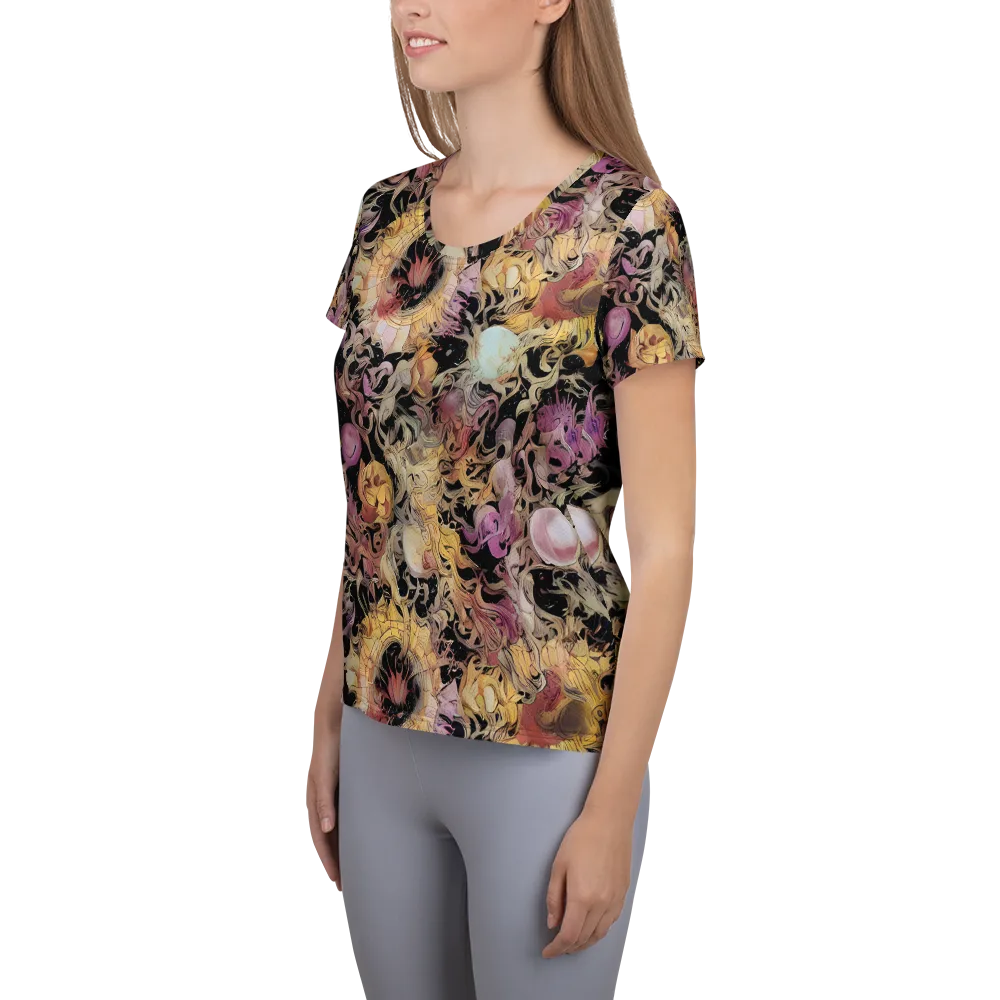 Velvet Labyrinth on Women's Athletic T-Shirt — Left