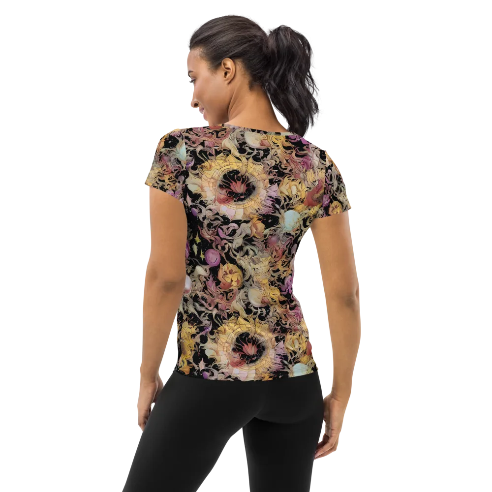 Velvet Labyrinth on Women's Athletic T-Shirt — Back