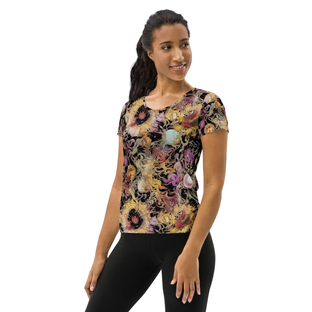 Velvet Labyrinth on Women's Athletic T-Shirt — Left