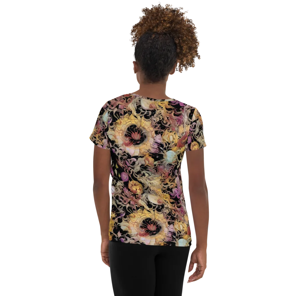 Velvet Labyrinth on Women's Athletic T-Shirt — Back