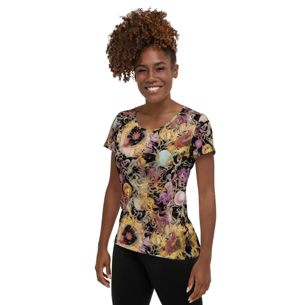 Velvet Labyrinth on Women's Athletic T-Shirt — Left