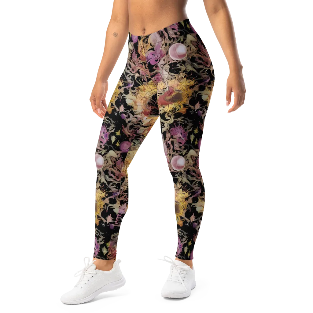 Velvet Labyrinth on Leggings — Left Front