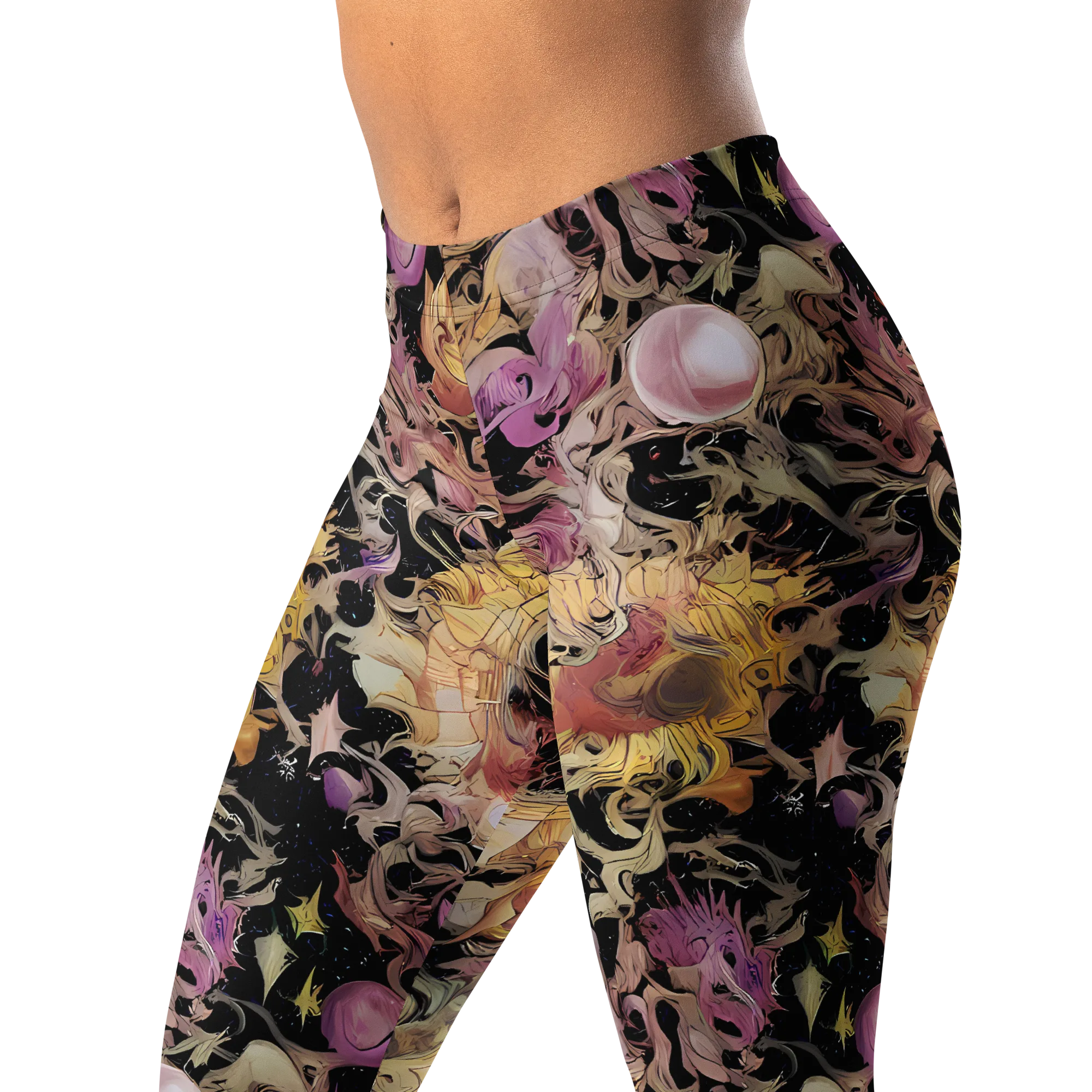 Velvet Labyrinth on Leggings — Left Front