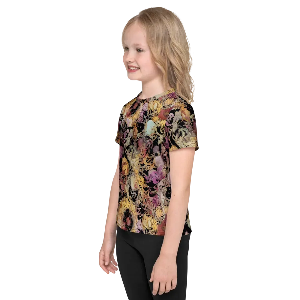 Velvet Labyrinth on Kids Crew Neck T-Shirt — Left