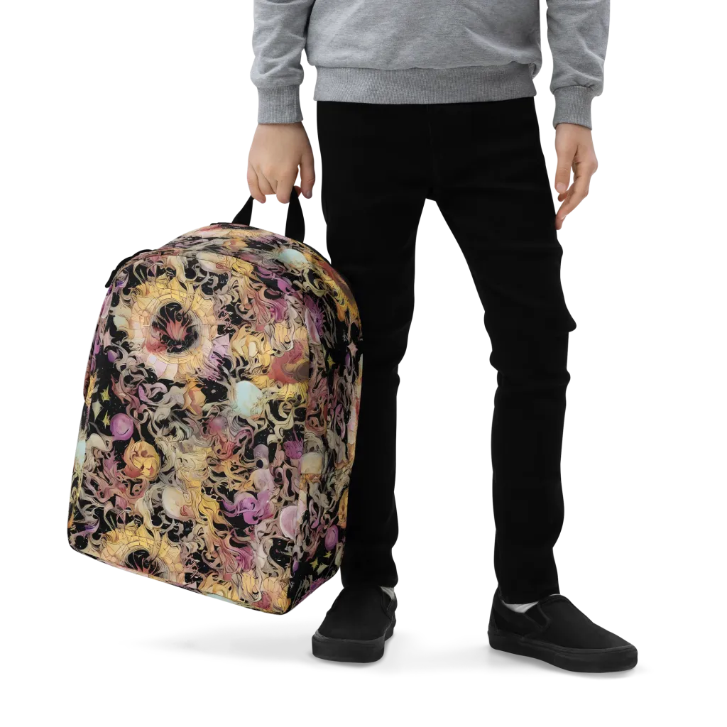 Velvet Labyrinth on Minimalist Backpack — Zoomed-in