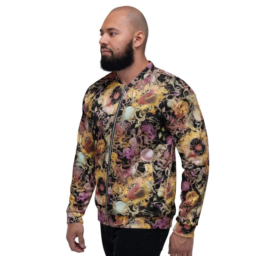 Velvet Labyrinth on Bomber Jacket — Left