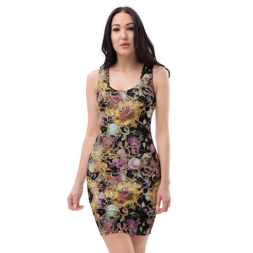Velvet Labyrinth on Bodycon Dress — Front