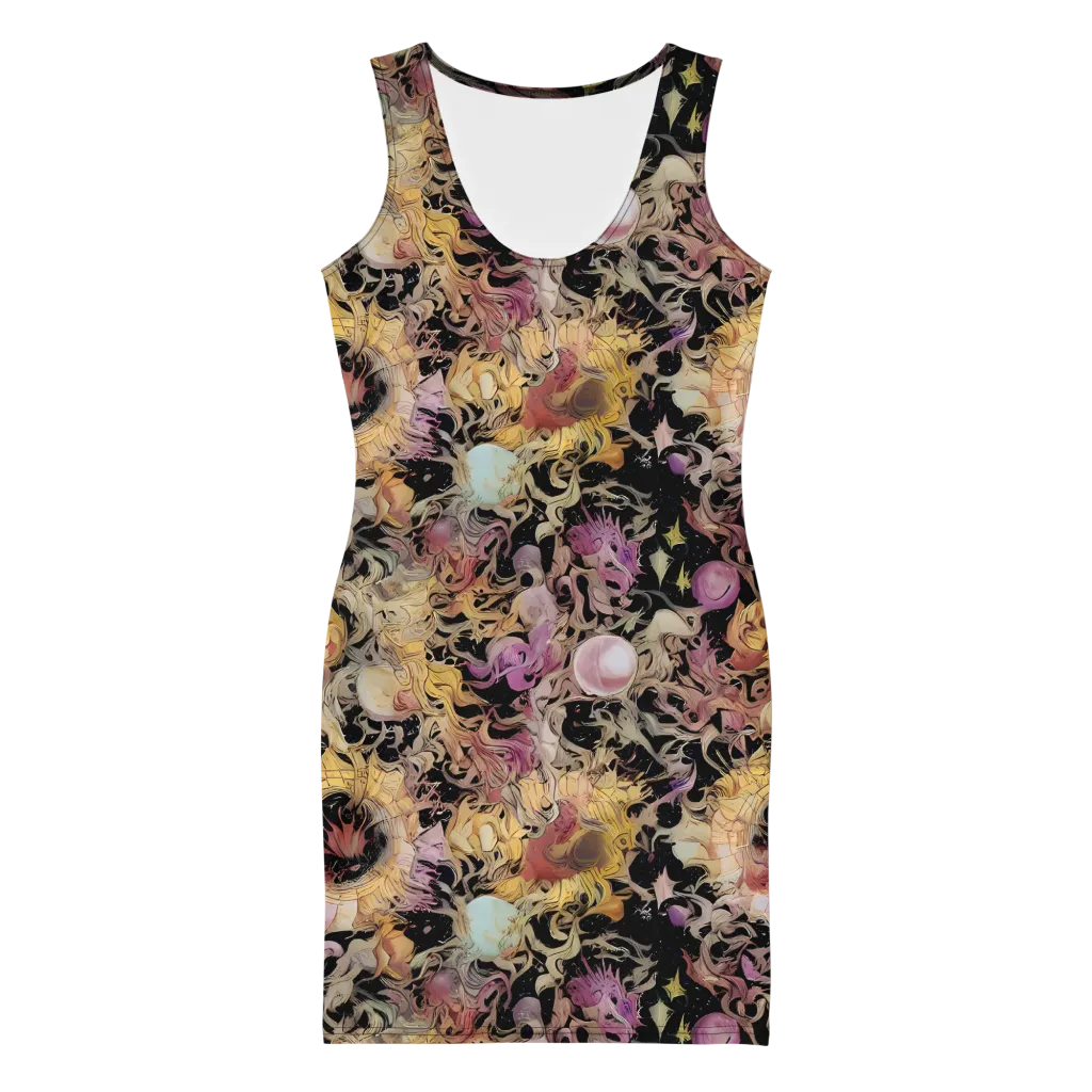 Velvet Labyrinth on Bodycon Dress — Front