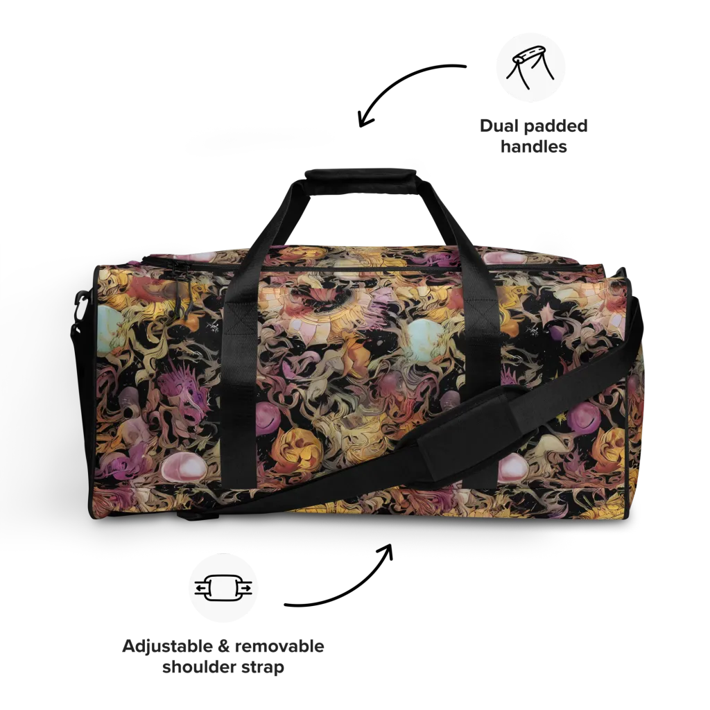 Velvet Labyrinth on Duffle Bag — Front