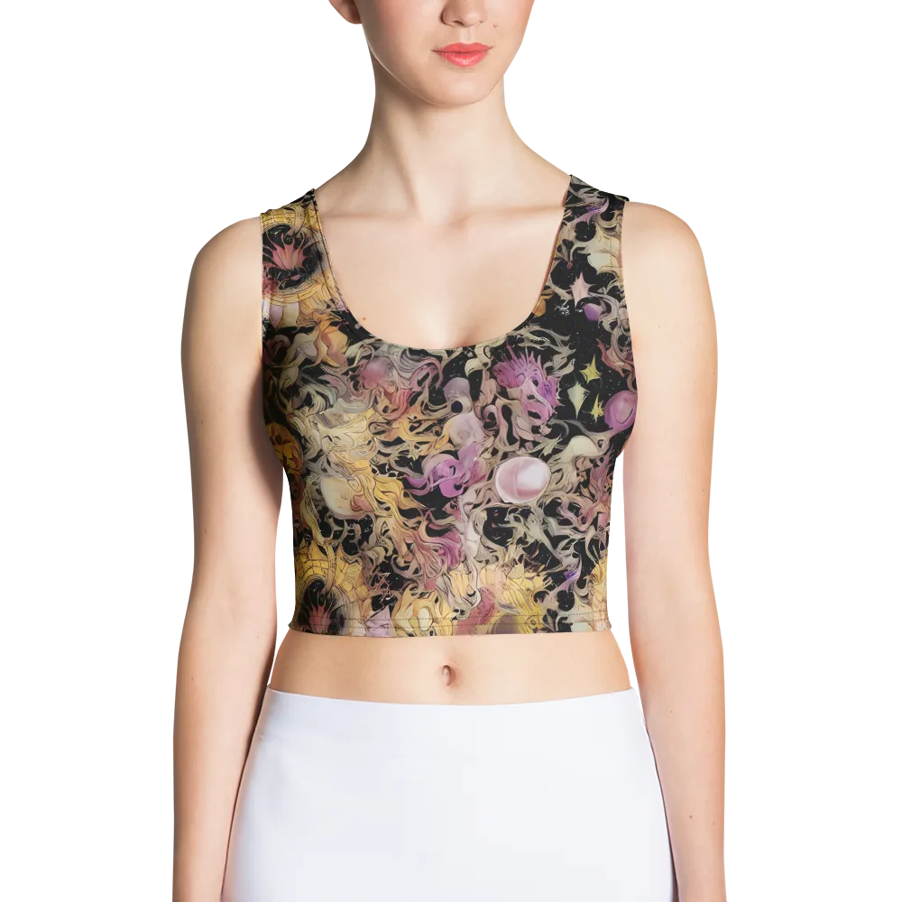 Velvet Labyrinth on Crop Top — Front