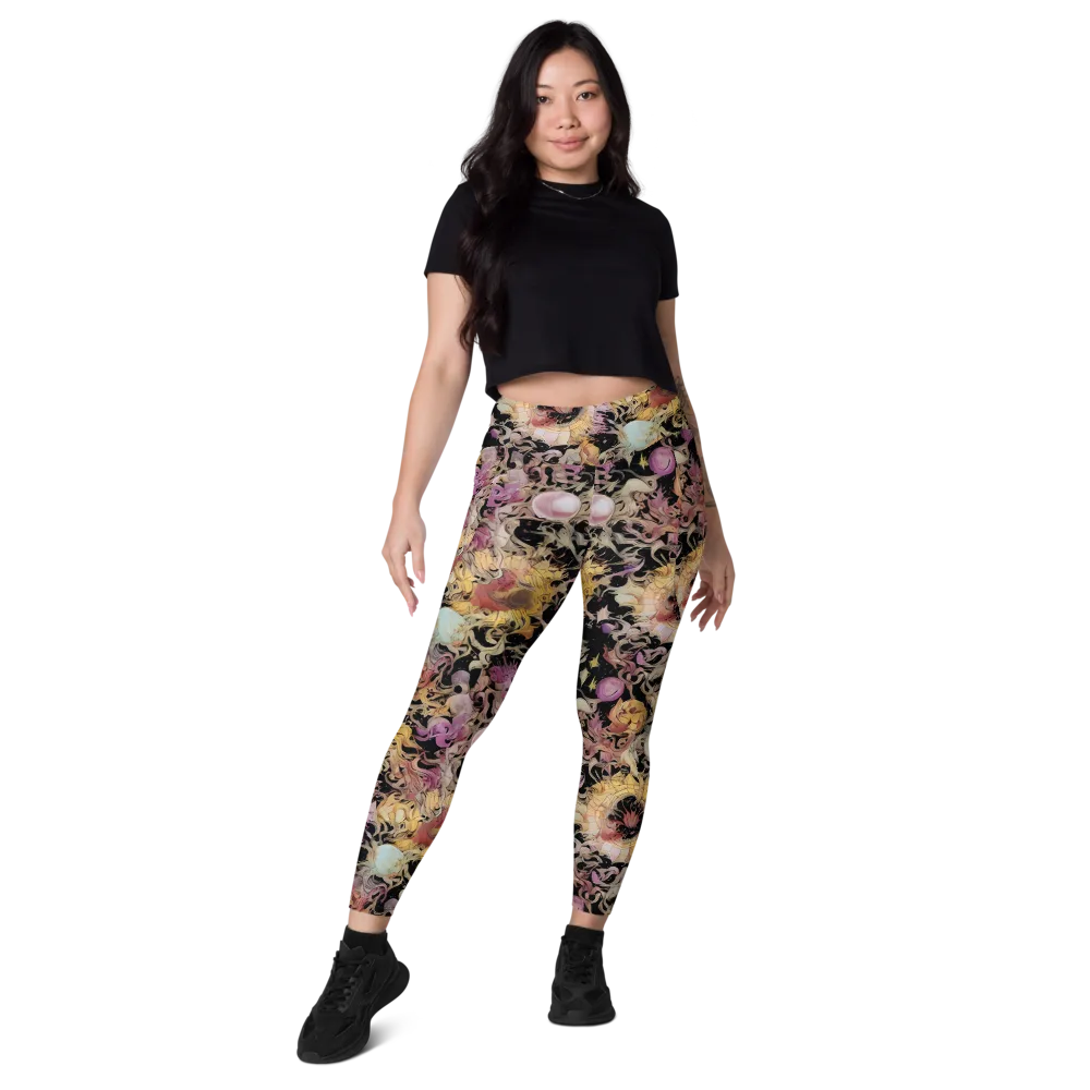Velvet Labyrinth on Leggings with Pockets — Front